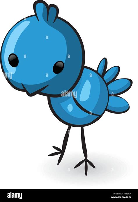 A Cute Blue Bird Stock Vector Image And Art Alamy
