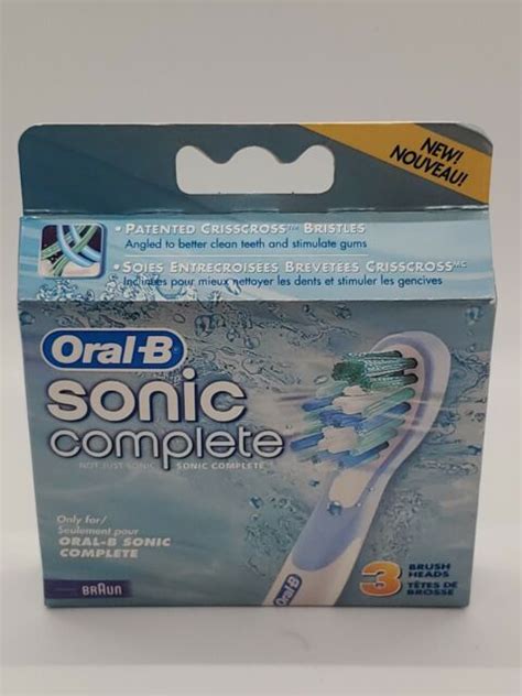 Oral B Sonic Complete Replacement Brushes 3 Replacement Heads Ebay