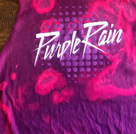 Hand Distressed One Of A Kind Purple Rain Prince Cropped Acid Washed