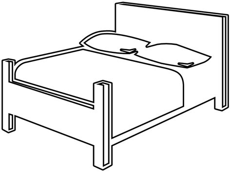 Bed Outline Clip Art At Vector Clip Art Online Royalty