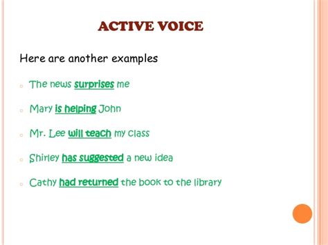 The passive voice is used when we want to emphasize the action (the verb) and the object of a sentence rather than subject. Active and passive voice