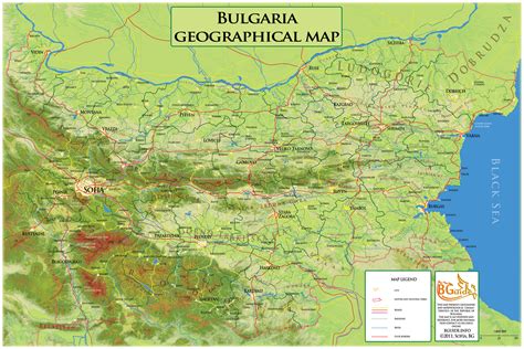 Geographical Map Bulgaria Bulgaria Mappery