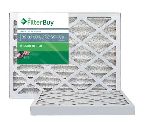 Filterbuy 10x10x2 Merv 13 Pleated Ac Furnace Air Filter Pack Of 2