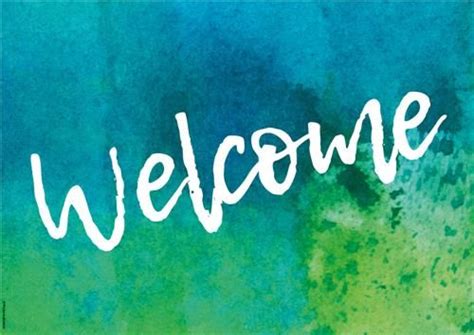 Watercolour Welcome Landscape Message Poster