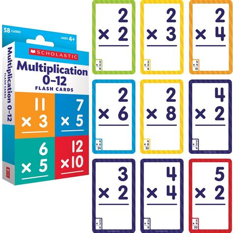 Scholastic Multiplication 0 12 Flash Cards United Art And Education