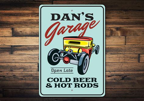 Personal Garage Sign Hot Rod Garage Cold Beer And Hot Rods Etsy