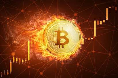 Bitcoin Mining Gold Rush Gpu Background Fire