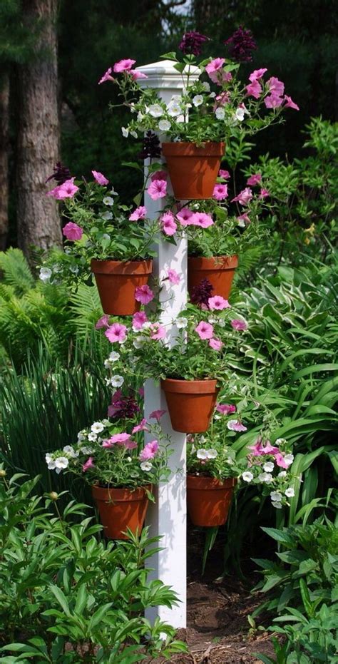 Brighten up even the smallest outdoor space with these compact pots. 30+ Cool Indoor and Outdoor Vertical Garden Ideas 2017