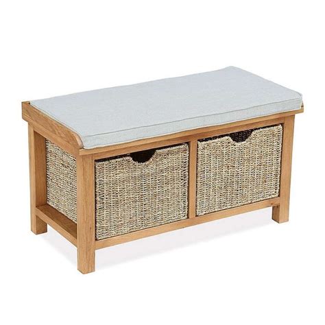 Sidmouth Oak Hallway Cushion Bench Dunelm Bench Cushions Oak