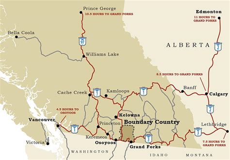 Maps ~ Boundary Country ~ Bc Canada