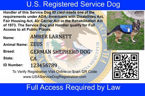 Fill in and complete animal registration form 2020/21 (pdf renew cat registration. Service Dog Credential Package - USA Service Animal ...