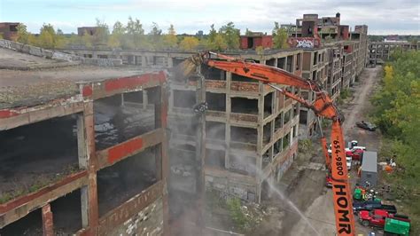 Detroits Iconic Abandoned Packard Plant Is Finally Being Demolished