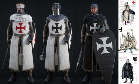 Crusader Knights Templar Teutonic And Hospitaller 12th And 13th