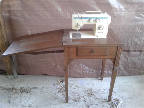 Lot Detail Vintage Necchi Sewing Machine In Cabinet