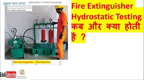 Hydrostatic Testing Of Fire Extinguishers Youtube