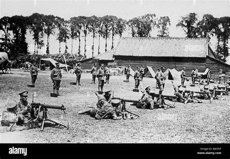 Machine Gun Corps Training During Ww1 Stock Photo Alamy