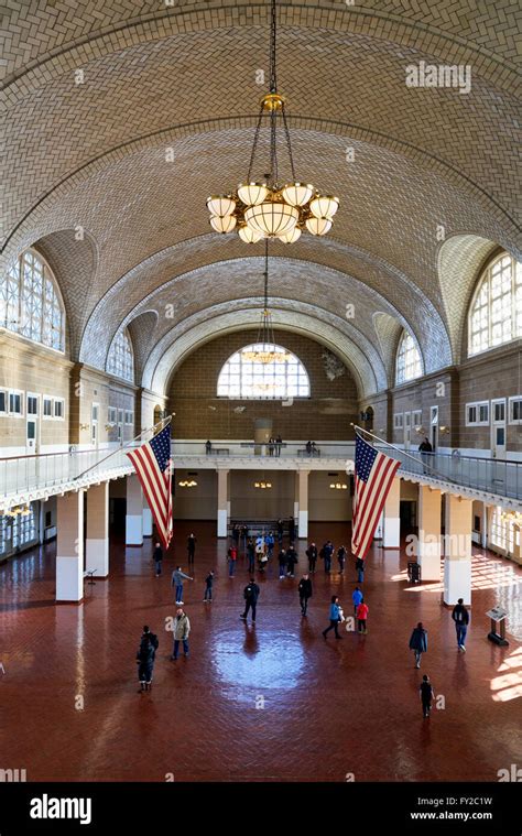 The Great Hall In Ellis Island National Park Hi Res Stock Photography