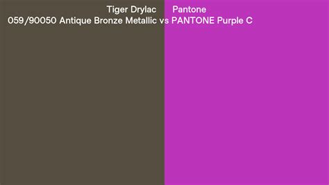 Tiger Drylac Antique Bronze Metallic Vs Pantone Purple C Side