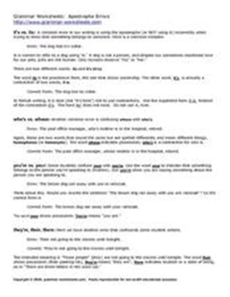 A communicative grammar of english. Grammar Worksheets: Apostrophe Errors Worksheet for 6th - 8th Grade | Lesson Planet