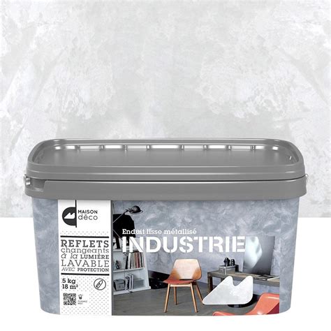 Peinture à effet base caséine mat profond liberon, blanc. Peinture à effet Industrie MAISON DECO fer blanc - Peinture Leroy Merlin - Iziva.com