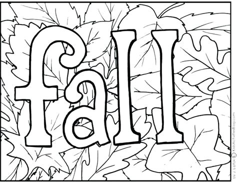 Preschool Fall Coloring Page