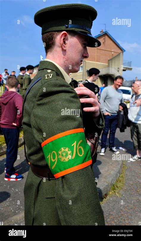 A Man Dressed In 1916 Irish Volunteers At A Dissident Republican Easter