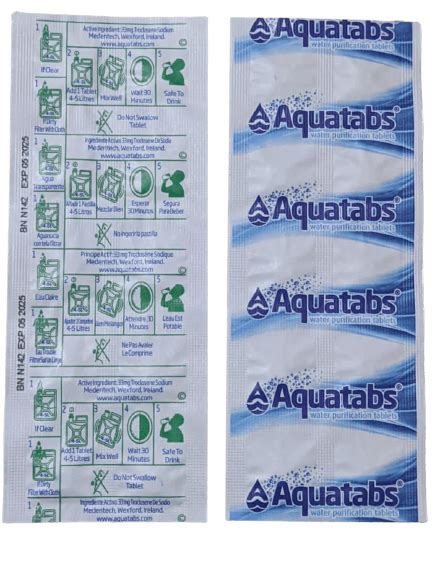 Water Purification Tablets Aquatabs 33mg10 Pcs City Water Purifier