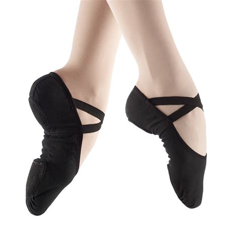 Soft Durable Black Canvas Ballet Shoe That Will Mould To The Foot