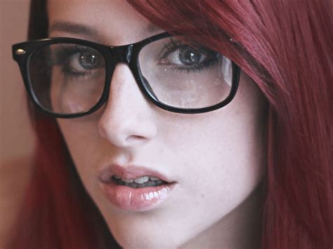Sofia Wilhelmina Glasses Face Closeup Redhead Women