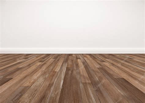 Premium Photo Wood Floor And White Wall Empty Room