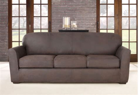 We found 527 results for leather sofa, sofa covers. Stretch Faux Leather Sofa Slipcover