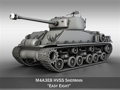 M4a3e8 Sherman Easy Eight 3d Cgtrader
