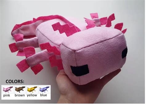 Minecraft Axolotl Plush Stuffed Animal Minecraft Ts Game Etsy