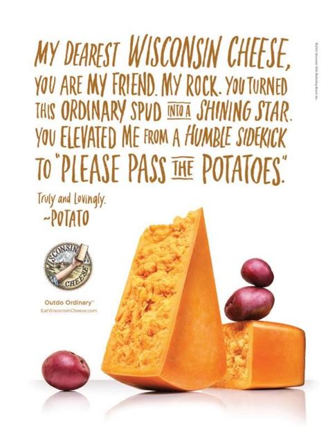 Ad Wisconsin Cheese Potato Food Advertising Food Ads Print