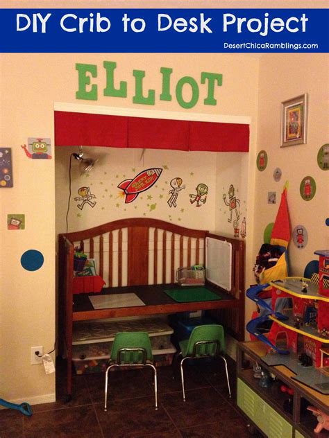 Converting from crib to toddler bed. Convert a Crib into a Desk