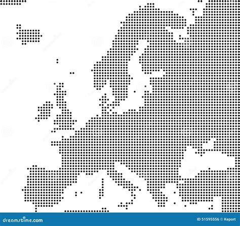 Pixel Map Of Europe Stock Illustration Image 51595556