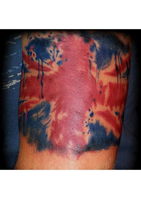 Watercolor Union Jack Tattoo By Chris Vangeli Of Amaryllis Tattoo