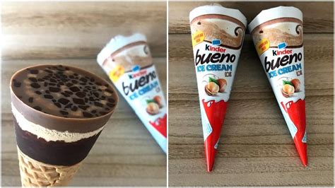 Chocolate and ice cream lovers, the kinder bueno ice cream cone and sandwich are now in malaysia! kinder bueno ice cream | Zmrzlina