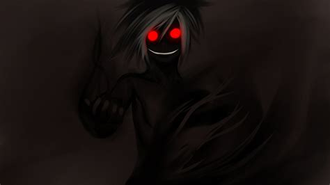 Wallpaper Dark Anime Boys Red Eyes Demon Darkness