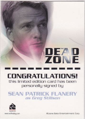 Dead Zone Seasons 1 And 2 Sean Patrick Flanery As Greg Stillson Autograph Ebay