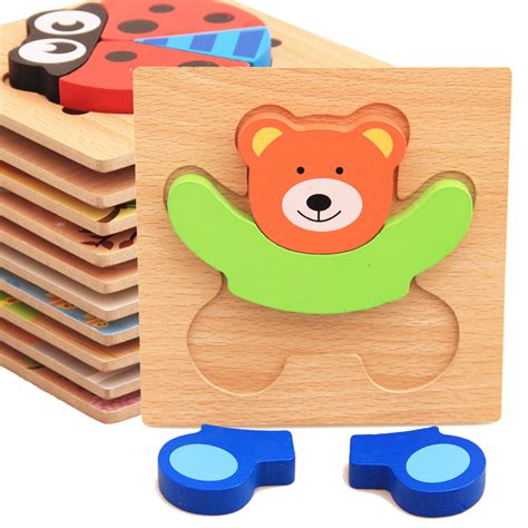 Chunky Wooden Puzzle Wooden Babys First Puzzle