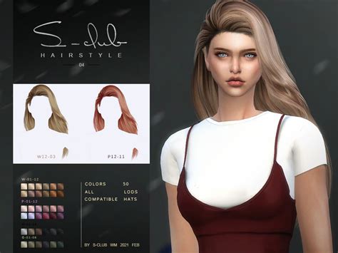 S Club Ts4 Wm Hair 202104 The Sims 4 Catalog