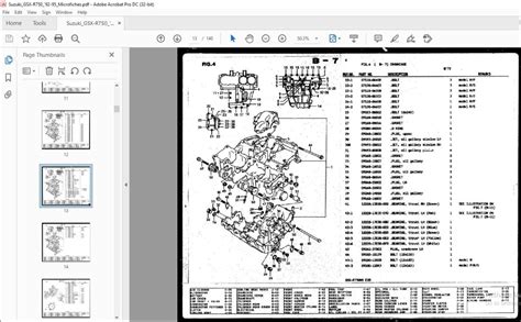 1992 1995 Suzuki Gsx R750 Parts Catalogue Manual Pdf Download