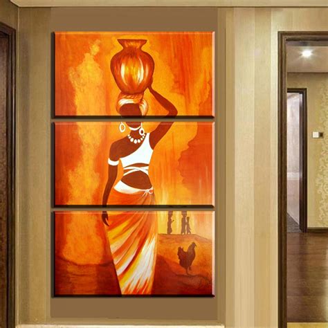 Xh2265 Modern Abstract Canvas Art African Woman Canvas