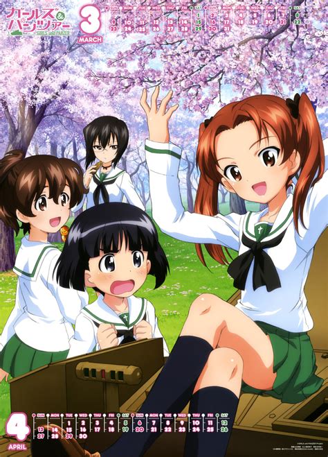 Kadotani Anzu Kawashima Momo Koyama Yuzu And Sono Midoriko Girls Und Panzer Drawn By