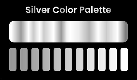 Silver Color Palette Gradient Silver Color 23287378 Vector Art At Vecteezy