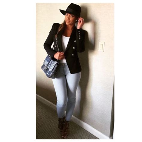 Evelyn Lozada Evelyn Lozada Black Blazer Outfit Fab Clothing