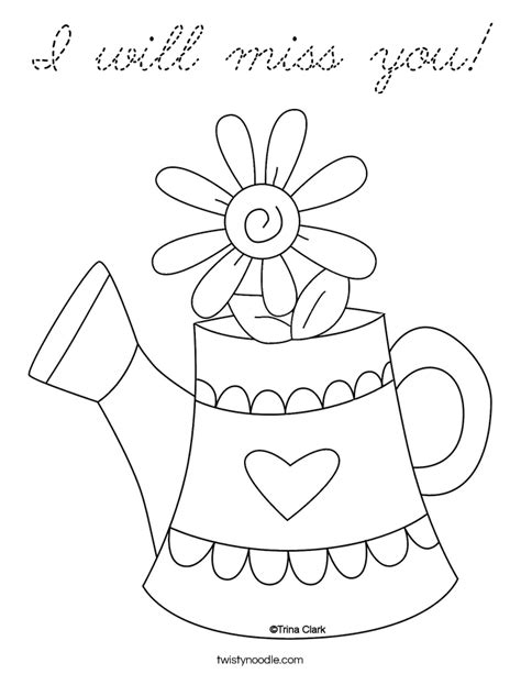 We Will Miss You Coloring Pages - Coloring Home