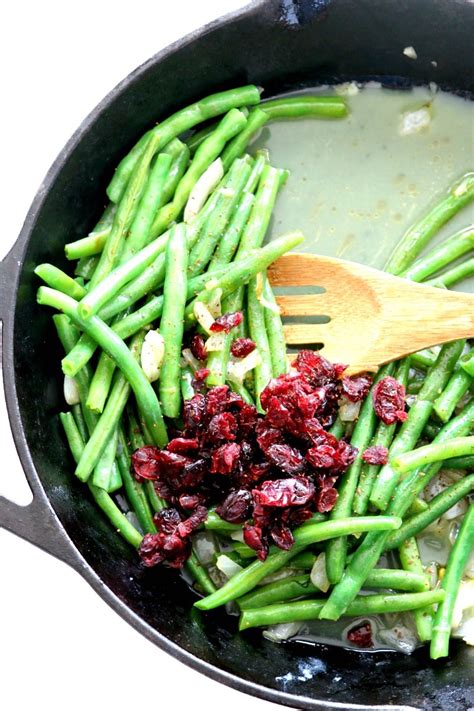 Reduce the heat to low and cook, tightly covered, until the beans are tender but just before the skins begin to split, 45 minutes to. Sautéed Cranberry Orange Spiced Green Beans - MomDot