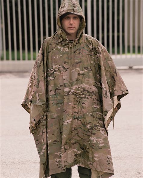 Ripstop Wet Weather Poncho Silver Tactical Military Ta